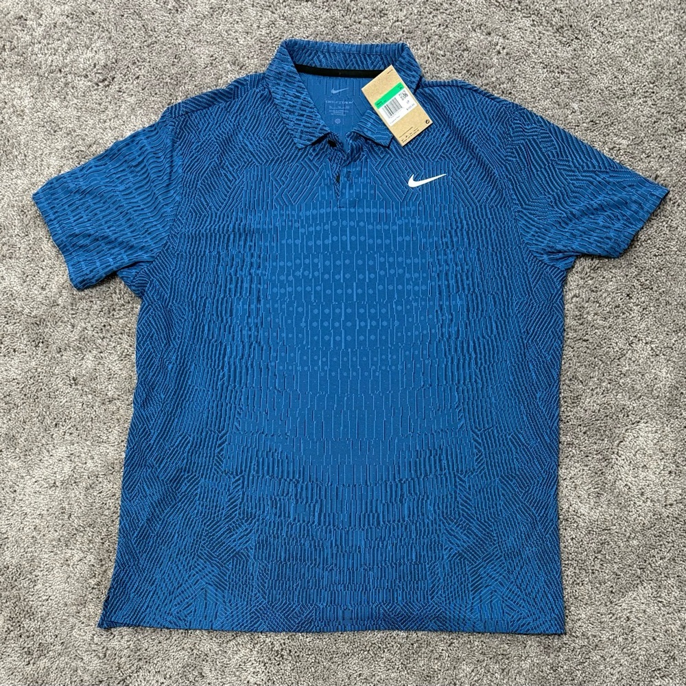 Nike Golf Shirt Polo Dri-Fit ADV Blue Mens Size XL NWT $105